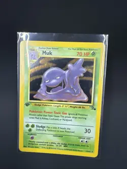 1st Edition Muk 13/62 Fossil 1999 Holo Rare WOTC Pokemon Card TCG - Image 1