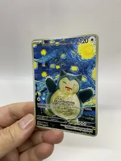 Snorlax Van Gogh Gold Metal Pokemon Card-Collectible Gift Display！NICE - Image 1