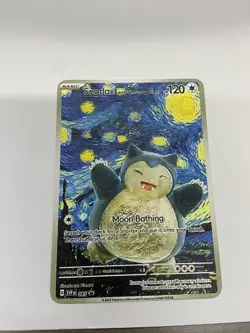 Snorlax Van Gogh Gold Metal Pokemon Card-Collectible Gift Display！NICE - Image 3