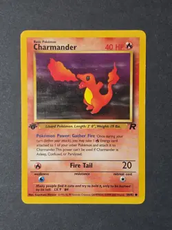 Charmander Team Rocket 1st Edition 50/82 Vintage 1999 Pokemon Card MP - Image 1