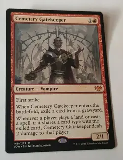 MtG Cemetery Gatekeeper (VOW-148) Mythic Rare English MINT - Image 1