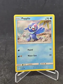 Pokemon Card Popplio 39/149 Sun & Moon Common holo - Image 1