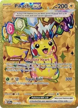 Pikachu EX #247/191 - English Pokemon [Sv08] Surging Sparks Hyper Rare - Image 1