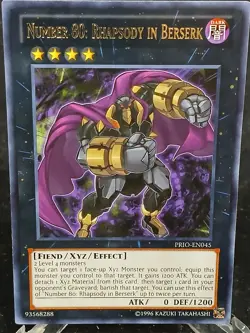 Yu-Gi-Oh! Number 80: Rhapsody in Berserk PRIO-EN045 R MP - Image 1