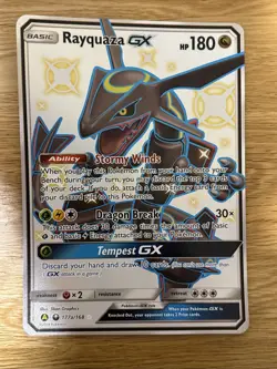 Pokemon Card Rayquaza GX 177a/168 Hidden Fates Jumbo Near Mint - Image 1