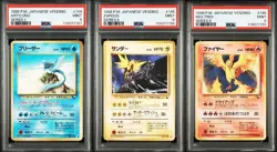 PSA 9 Pokemon Card Articuno Zapdos Moltres 1998 Japanese Sequential Set - Image 1
