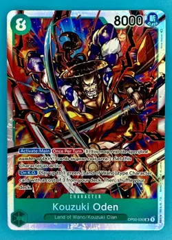 ONE PIECE Card Game - Kouzuki Oden OP02-030 SR Paramount War - NM/M - Image 1