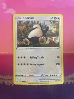 Pokemon Card Snorlax Sword & Shield Cosmo Holo Rare 140/202 Near Mint - Image 1