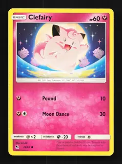 Clefairy 39/68 LP Hidden Fates English Pokemon Card TCG - Image 1