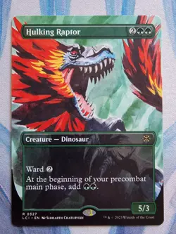 MTG Hulking Raptor (Borderless) **NM** The Lost Caverns of Ixalan (LCI) - Image 1