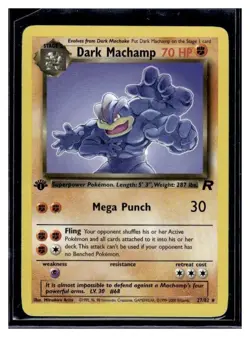 2000 Pokemon 1st Edition Dark Machamp 27/82 Team Rocket Non-Holo - Image 1