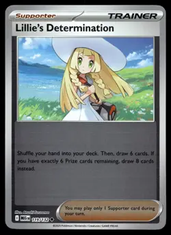 LILLIE'S DETERMINATION 119/132 UNCOMMON MEGA EVOLUTION POKEMON - Image 1