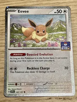 Eevee Stamped Asia Exclusive Gym Promo 143/191 Pokemon TCG NM - Image 1