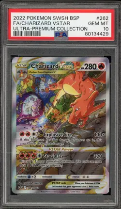 Pokemon Charizard VSTAR Ultra-Premium Coll. Full Alt Art Promo SWSH262 PSA 10 - Image 1