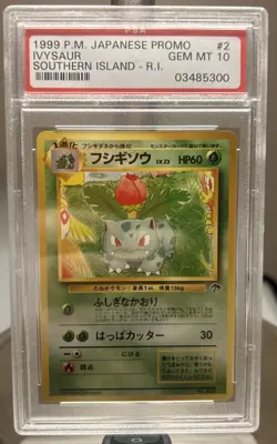 1999 PSA 10 Gem Mint Pokemon Japanese Promo Southern Island Ivysaur Rare - Image 1