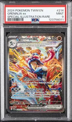 2024 POKEMON TWM EN-TWILIGHT MASQUERADE #214 GRENINJA EX PSA 9 - Image 1