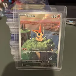 Victini Full Art Promo #208 Scarlet Violet Black Bolt & White Flair Pokemon - Image 1