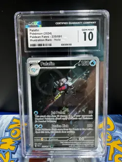 Pokemon Palafin Illustration Rare Holo Paldean Fates 225/091 CGC Gem Mint 10 - Image 1
