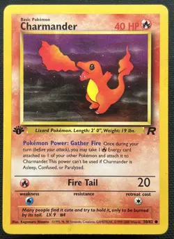 Pokemon TCG - Charmander 50/82 1st Edition Common - WOTC Team Rocket - MP - Image 1