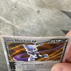 Pokemon Rocket’s Mewtwo EX Holo 99/109 Rocket EX Returns HEAVILY DAMAGED - Image 4