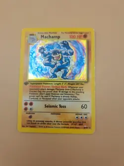 Pokemon Base set 1st edition theme deck machamp holo 8/102 MP vintage wotc - Image 1