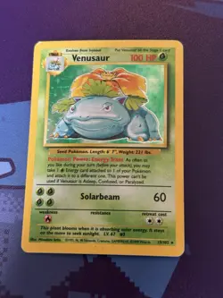 Pokemon TCG Venusaur 15/102 Base Set Holo MP - Image 1