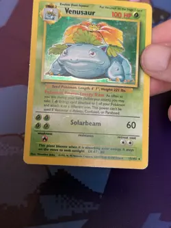 Pokemon TCG Venusaur 15/102 Base Set Holo MP - Image 3