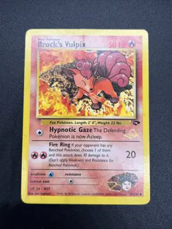 Brock's Vulpix W Stamped Promo WoTC Pokemon Card - Image 1