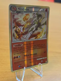 2010 Pokemon NINETALES HeartGold & SoulSilver Base REVERSE HOLO Rare Card 7/123 - Image 2