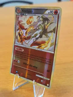 2010 Pokemon NINETALES HeartGold & SoulSilver Base REVERSE HOLO Rare Card 7/123 - Image 3