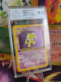 Pokemon Card Hypno Fossil 1. Edition Holos Deutsch German Japanese PSA / PGS 8.5 - Image 1