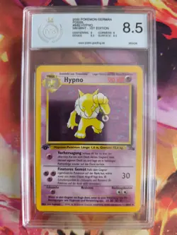 Pokemon Card Hypno Fossil 1. Edition Holos Deutsch German Japanese PSA / PGS 8.5 - Image 2