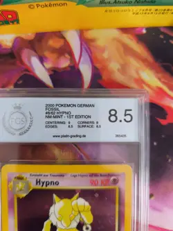 Pokemon Card Hypno Fossil 1. Edition Holos Deutsch German Japanese PSA / PGS 8.5 - Image 4