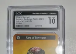 Sorcery Contested Realm: Arthurian Legends Ring of Morrigan Nonfoil CGC Gem 10 - Image 3