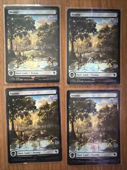 Lot Of 4x Swamp (Chocobo Track Foil) - Commander: FINAL FANTASY Magic MTG - Image 1