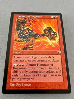 Hammer of Bogardan Mirage Regular MTG-Light Play Excellent-Vintage Magic - Image 3