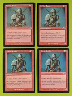 Goblin Raider x4 Urza's Saga 4x Playset Magic the Gathering MTG - Image 1
