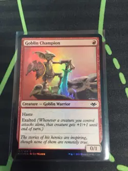 MTG Magic The Gathering Goblin Champion Foil MH1 Red Goblin Warrior - Image 1