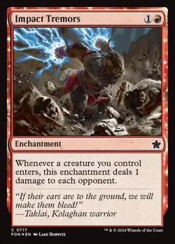 Impact Tremors | MTG | FDN | NM |FOIL | #717 - Image 1