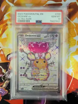 PSA 10 2023 Dedenne ex 239/193 Pokemon PAL EN Ultra Rare - Image 1