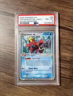 Crawdaunt EX 99/110 EX Holon Phantoms Ultra Rare Holo Pokemon - PSA 8 NM - MT - Image 1