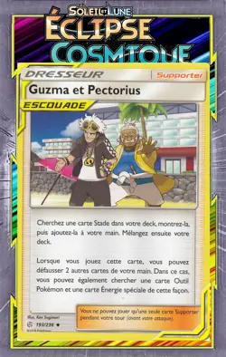Guzma et Pectorius-SL12:Eclipse Cosmique - 193/236-Carte Pokemon Neuve Francaise - Image 1