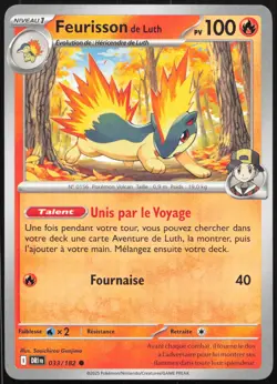 Carte Pokemon Feurisson de Luth 033/182 Rivalites Destinees Francais - Image 1
