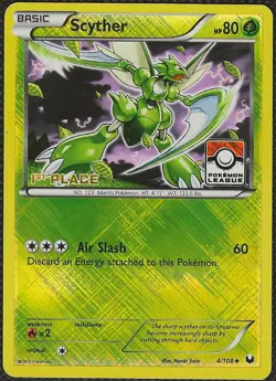 Pokemon SCYTHER 4/108 League Challenge 1st Place Promo DEx Sichlor English NM - Image 1