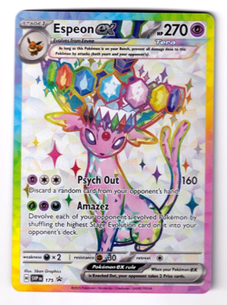 Espeon ex 175 Black Star Promo SVP NM Prismatic Evolutions Pokemon TCG - Image 1