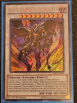 Yugioh Hot Red Dragon Archfiend Bane HSRD-EN042 Secret Rare 1st Ed NM - Image 1