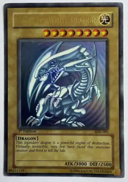 Yu-Gi-Oh! BLUE-EYES WHITE DRAGON - SDK-001 - Ultra Rare 1st Edition - NM - Image 1
