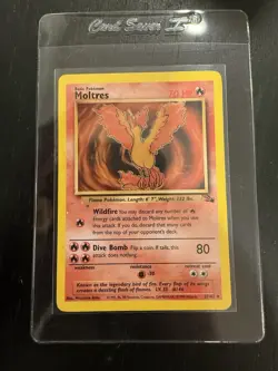 Pokemon TCG Moltres Fossil Card 27/62 Non-Holo Unlimited Rare MP - Image 1