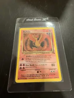 Pokemon TCG Moltres Fossil Card 27/62 Non-Holo Unlimited Rare MP - Image 2