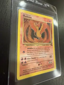 Pokemon TCG Moltres Fossil Card 27/62 Non-Holo Unlimited Rare MP - Image 3
